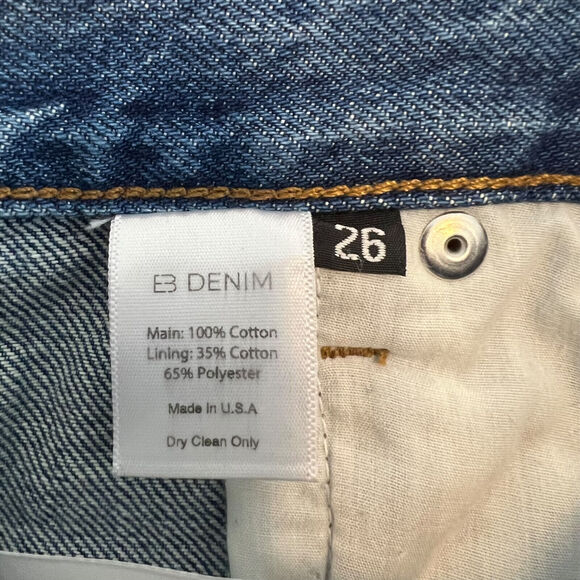 Revolve EB Denim Jeans Womens 26 Split Hem Button Fly Asymmetrical Retro USA NWT - Picture 10 of 14